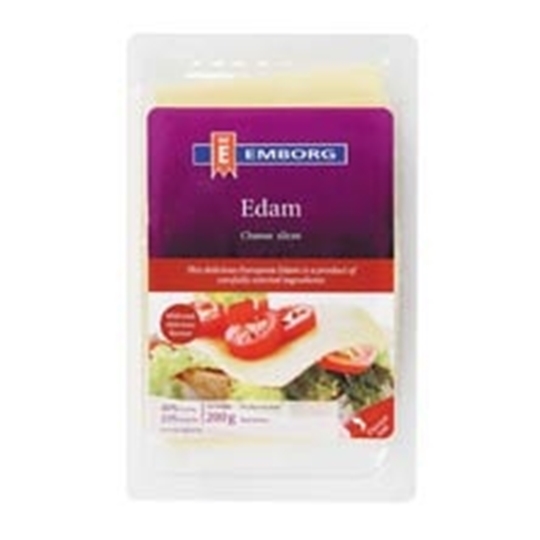 Picture of CHEESE SLICES EDAM EMBORG 200G PACK