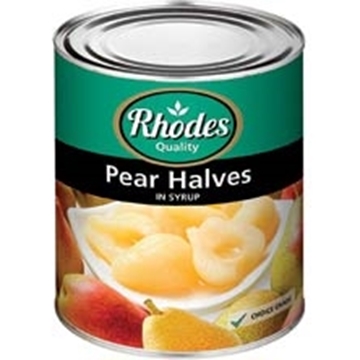 Picture of CANNED PEAR HALVES RHODES 3.06KG