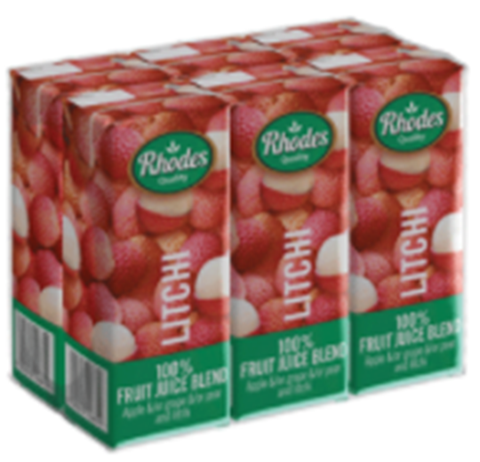 Picture of Rhodes Litchi Juice Pack 6 x 200ml