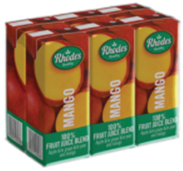 Picture of Rhodes Mango Juice Pack 6 x 200ml