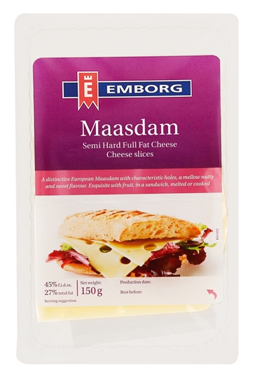 Picture of Emborg Maasdam Cheese Slices Pack 150g