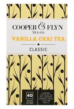 Picture of Cooper & Flyn Vanilla Chai Tagless Teabags 40s