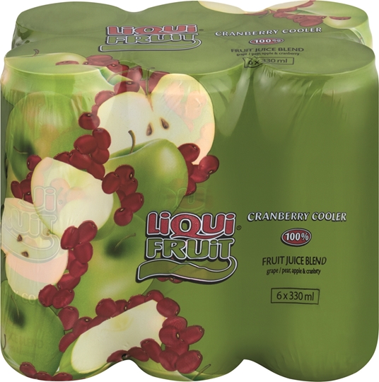 Picture of Liqui Fruit Cranberry Cooler Juice Can 6 x 330ml