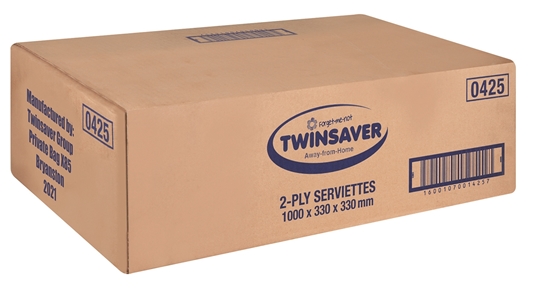 Picture of Twinsaver Serviette 2 Ply 330 x 330 1000s