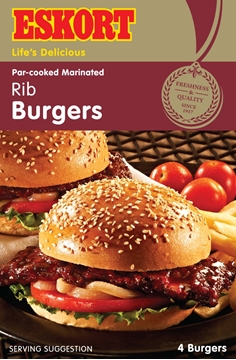 Picture of Eskort Frozen Pork Rib Burger Box 12 x 500g