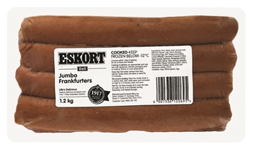 Picture of Eskort Frozen Jumbo Frankfurters Box 6 x 1.2kg