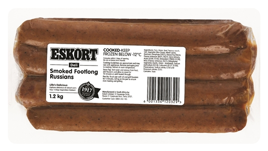 Picture of Eskort Frozen Footlong Smoked Russian Box 6x1.2kg