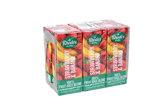 Picture of Rhodes Strawberry & Banana Juice Pack 6 x 200ml