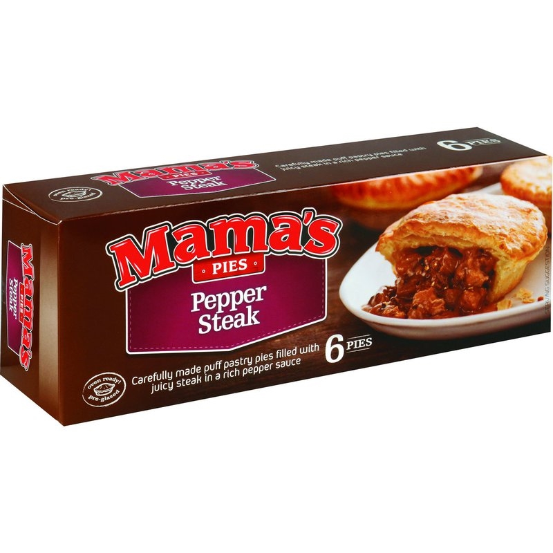 CFS Home. Mamas Frozen Steak Pies Box 24 x 160g