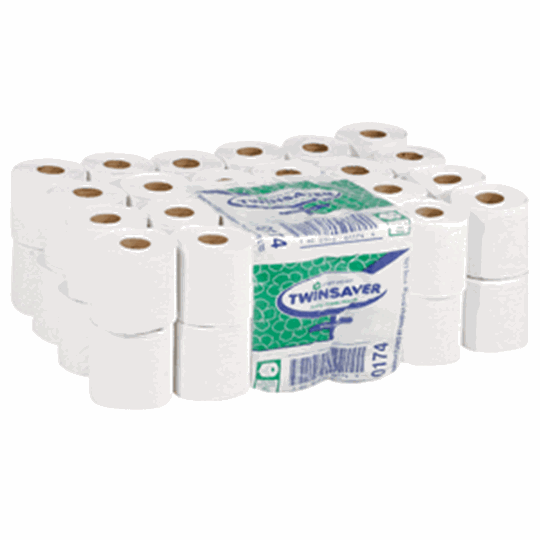 Picture of Twinsaver 2 Ply Unwrapped Toilet Rolls Pack 48s