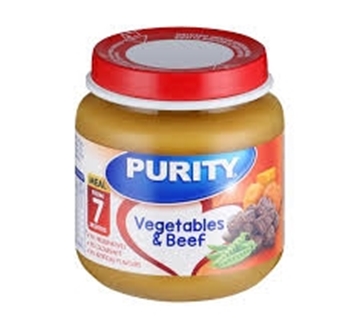 Picture of Purity Vegetable & Beef 2nd Baby Food 6 x 125ml