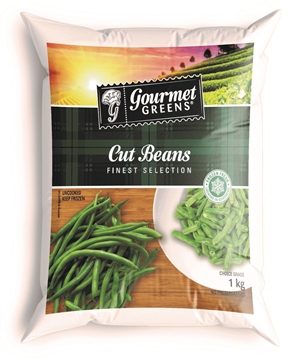 Picture of Gourmet Greens Frozen Cut Beans Veg Pack 1kg