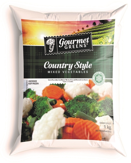 Picture of Gourmet Greens Frozen Country Mix Veg Pack 1kg