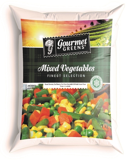 Picture of Gourmet Greens Frozen Mix Vegetables Pack 1kg