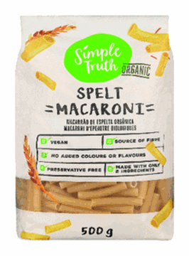 Picture of Simple Truth Organic Spelt Macaroni Pasta 500g