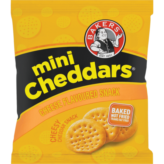Picture of Bakers Mini Cheddar Cheese Box 36 x 33g