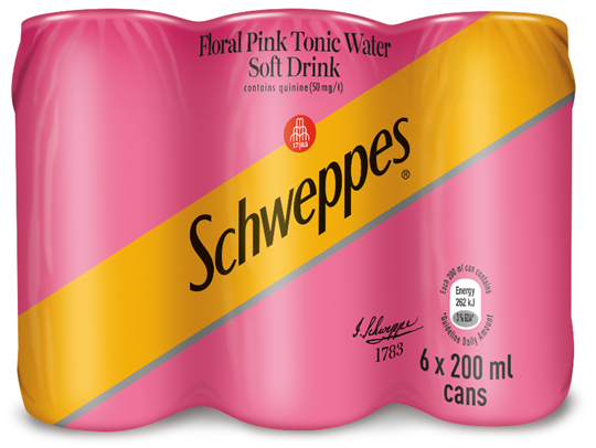 Picture of Schweppes Pink Tonic Cans 6 x 200ml