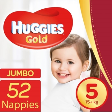 Picture of Huggies Size 5 Jumbo Gold Diapers 52 Pack