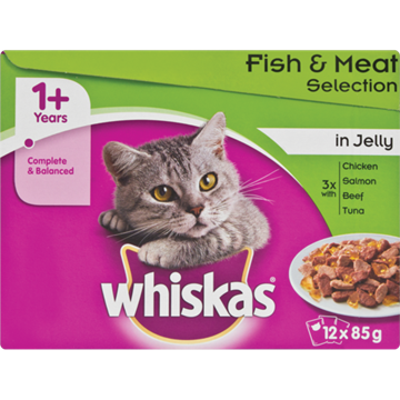 Picture of Whiskas Cat Food Fish and Meat 12 x 85g