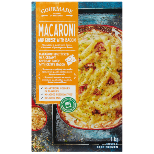 Picture of Gourmade Frozen Macaroni & Cheese Ready Meal 1kg