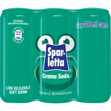 Picture of Sparletta Creme Soda Soft Drink Cans 6 x 330ml