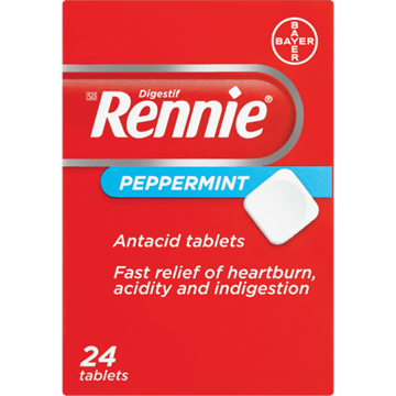 Picture of Rennies Peppermint Antacid Tablets 24 Pack