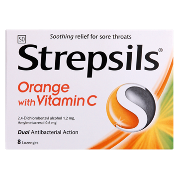 Picture of Strepsils Orange Lozenges 8 Pack