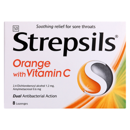 Picture of Strepsils Orange Lozenges 8 Pack
