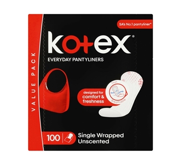Picture of Kotex Regular Pantyliners 100 Pack