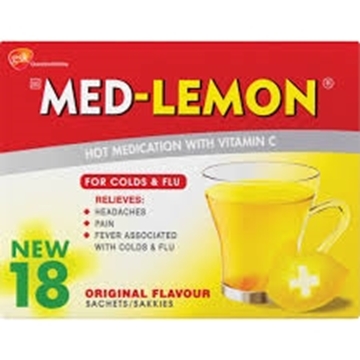 Picture of Med-Lemon Regular Cold & Flu Remedy 18 Pack