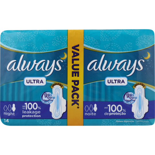 Picture of Always Ultra Night Sanitary Pads 14 Pack