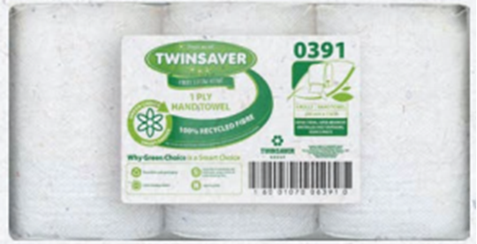 Picture of Twinsaver Control Hand Towel 1 Ply Pack 6s