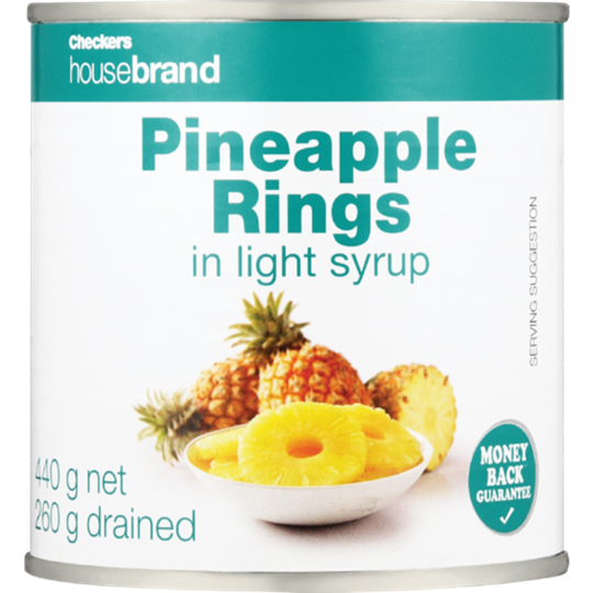 Picture of Checkers Housebrand Pineapple Rings Can 440g