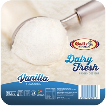 Picture of Gatti Dairy Fresh Vanilla Ice Cream Tub 5l