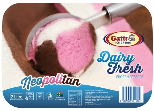 Picture of Gatti Neopolitan Dairy Fresh Ice Cream 2L