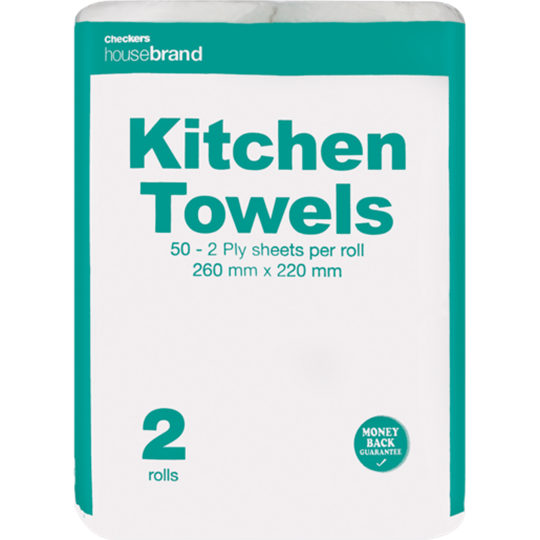 Picture of Checkers Housebrand Kitchen Roller Towels 2 Pack