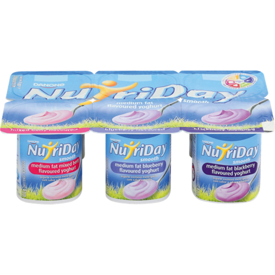CFS Home. Nutriday Smooth Berry Medley Yoghurt 6 x 100g Pack
