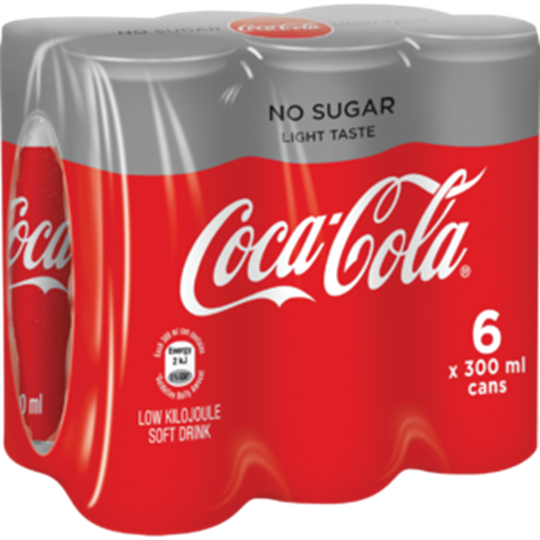 Picture of Coca Cola Light No Sugar Soft Drink Cans24 x 300ml