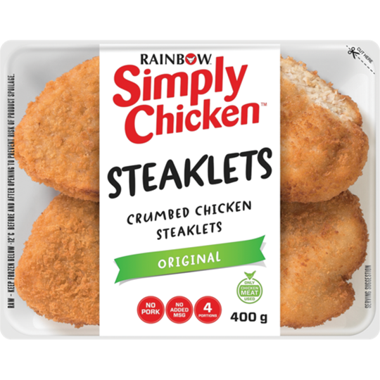 Picture of Rainbow Simply Chicken Original Crumbed Steaklets