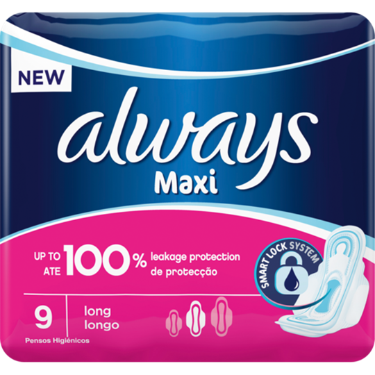 Picture of Always Maxi Plus Sanitary Pads 9 Pack