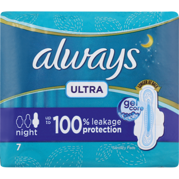 Picture of Always Ultra Night Extra Long Sanitary Pads 7 Pack