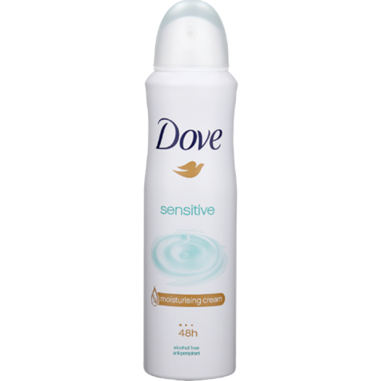CFS Home. Dove Sensitive Ladies Body Spray Deodorant 150ml