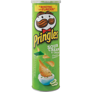 Picture of Pringles Sour Cream & Onion Potato Chips 12 x 100g