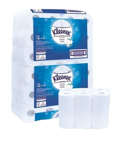 Picture of Kleenex Unwrapped Toilet Rolls 2 Ply Pack 48s