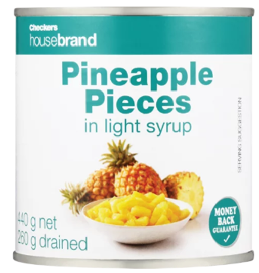 Picture of Checkers Housebrand Pineapple Pieces Can 440g