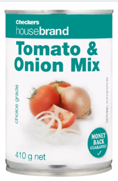 Picture of Checkers Housebrand Tomato Onion Mix Can 410g