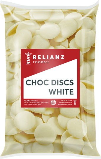Picture of Relianz White Choc Discs Pack 1kg