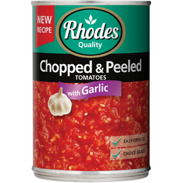 Picture of Rhodes Tomato Chopped Peeled with Garlic 410g