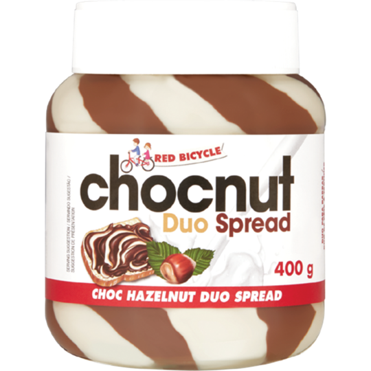 Picture of Red Bicycle Hazelnut Duo Chocolate Spread 400g