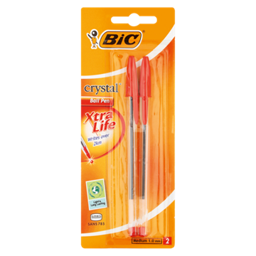 Picture of Bic Crystal Red Ballpoint Pen 2 Pack